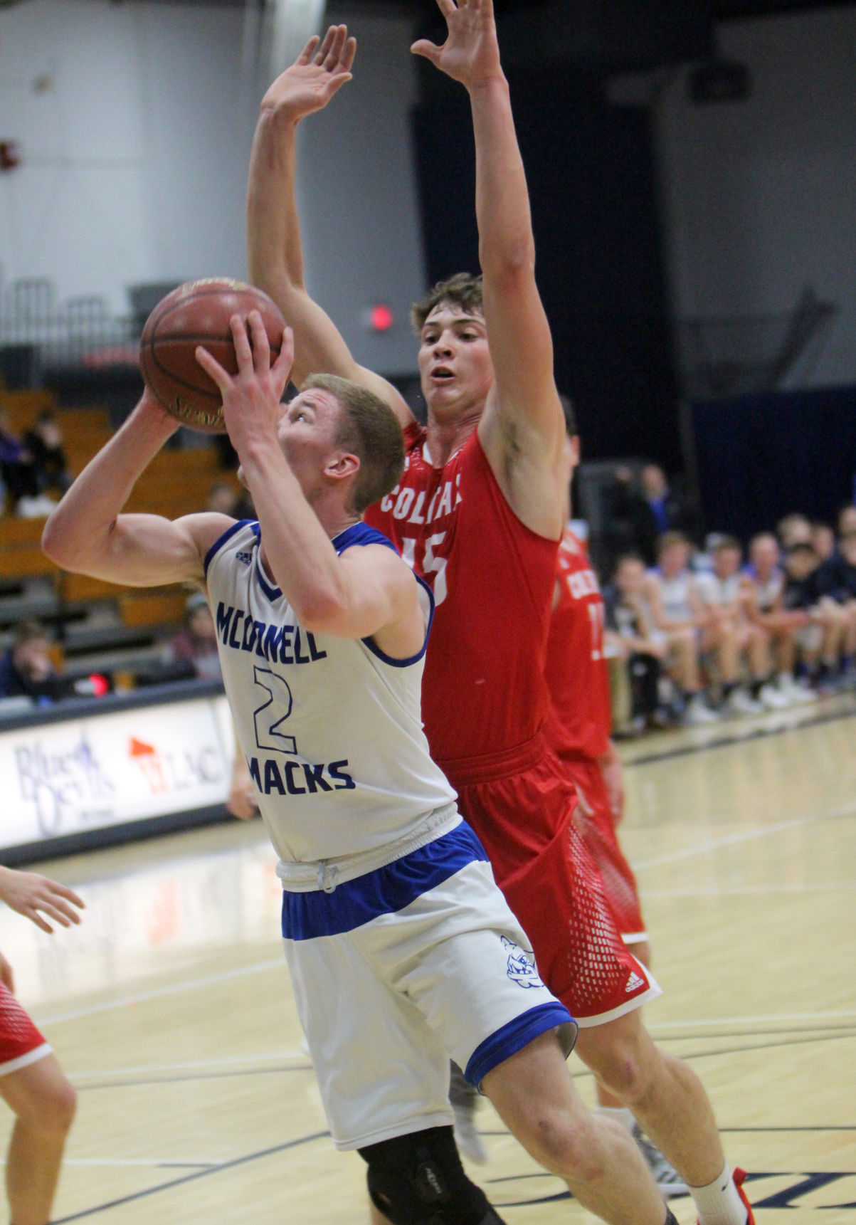 McDonell boys basketball vs Colfax at UW-Stout 12-1-18